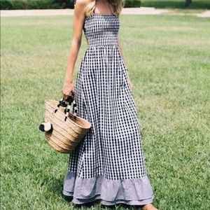 Gingham maxi dress